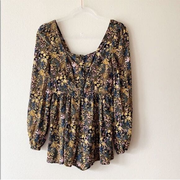 Urban Outfitters Paulina Floral Square Romper - Picture 4 of 10
